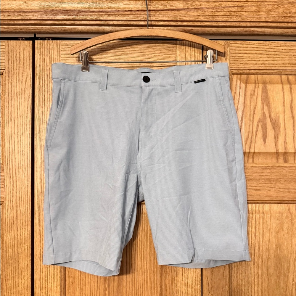 Travis Mathew Light Gray Flat Front Shorts
